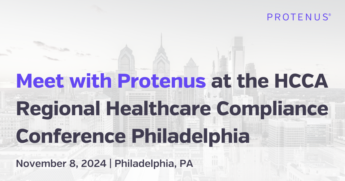 Visit Protenus at the 2024 HCCA Philadelphia Regional Conference